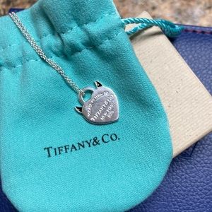 Tiffany co horned heart necklace
